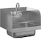 Amgood Stainless Steel Hand Sink 15 in. x 15 in. with Side Splashes and Gooseneck Faucet HS-15SS-Z - alternate 1
